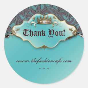 Mode Leopard Sticker Juwelier Crown Aquamarin