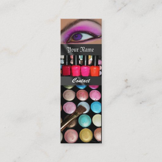 Mode-Lidschatten Palete bilden Künstler Mini Visitenkarte (Vorderseite)