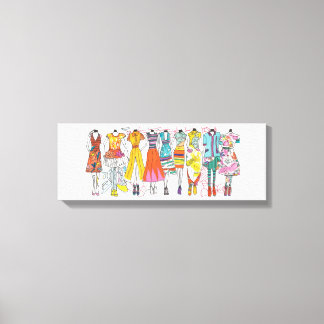 Mode liebt Kunst drucken farbenfrohe Modebilder Leinwanddruck