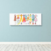 Mode liebt Kunst drucken farbenfrohe Modebilder Leinwanddruck (Insitu (Holzboden))