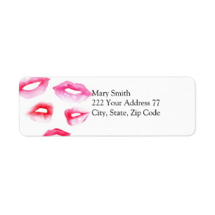 Mode-Lippenadressen-Etikett