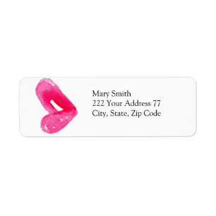 Mode-Lippenschickes Adressen-Etikett