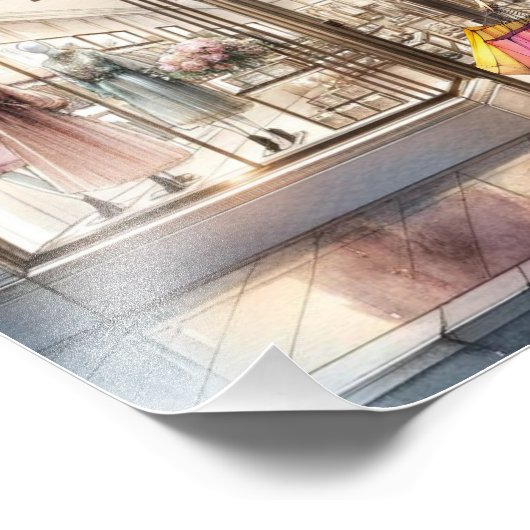 MODE. Lokale Einkäufe Fotodruck (Ecke)