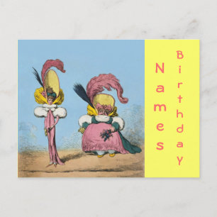 Mode Lustig ~ Postkarte / Einladungen 4,25 x 5,6