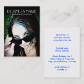 Mode-Mädchen in der Sonnenbrille Visitenkarte (Vorne/Hinten)