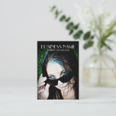 Mode-Mädchen in der Sonnenbrille Visitenkarte (Stehend Vorderseite)