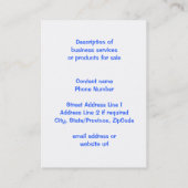 Mode-Mädchen in der Sonnenbrille Visitenkarte (Rückseite)