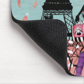 Mode Mädchen in Paris Mousepad (Ecke)