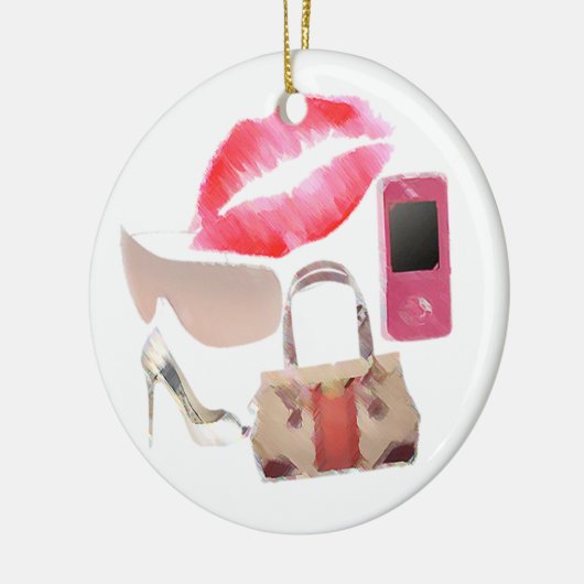 Mode-Mädchen Keramik Ornament (Links)