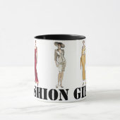 Mode-Mädchen-Tasse Tasse (Zentrum)