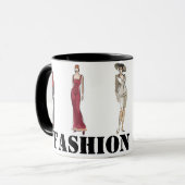 Mode-Mädchen-Tasse Tasse (Vorderseite Links)