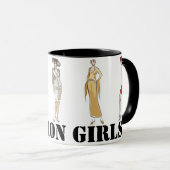 Mode-Mädchen-Tasse Tasse (VorderseiteRechts)