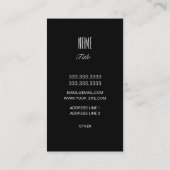 Mode-Mädchen Visitenkarte (Rückseite)