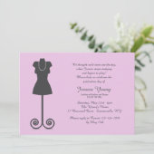 Mode-Mannequin-Einladung Einladung (Stehend Vorderseite)