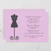 Mode-Mannequin-Einladung Einladung (Vorne/Hinten)