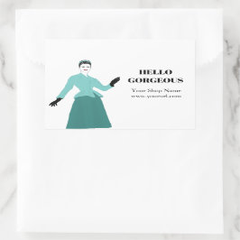 Mode-Marketing-Tags, Online-Shop-Verpackung Rechteckiger Aufkleber