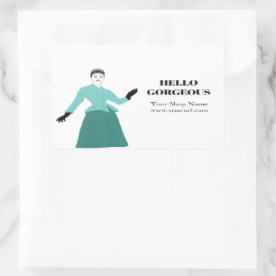 Mode-Marketing-Tags, Online-Shop-Verpackung Rechteckiger Aufkleber