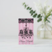 Mode-Maskenbildner-eleganter Visitenkarte (Stehend Vorderseite)