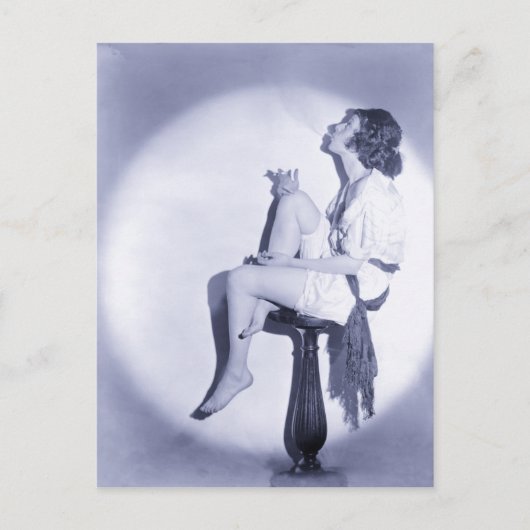 Mode mit Rauchmodell der 20er Jahre Postkarte (Vorderseite)