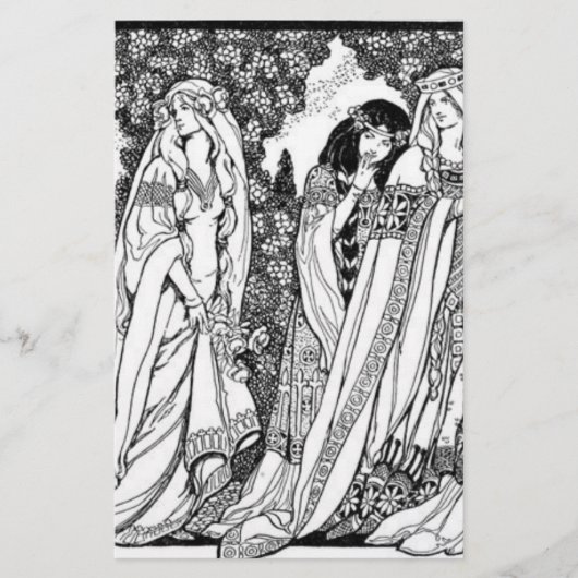 Mode Mittelalter Briefpapier (Vorderseite)