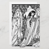 Mode Mittelalter Briefpapier (Vorne/Hinten)