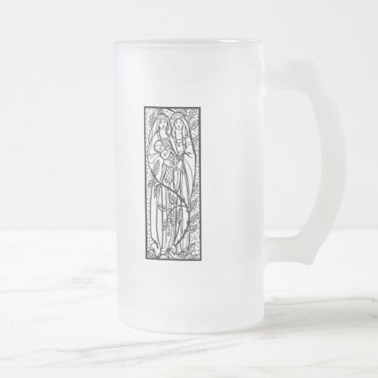 Mode Mittelalter Mattglas Bierglas (Rechts)
