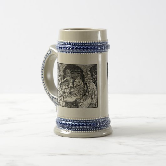 Mode Mittelalter Stein Bierglas (Vorderseite Links)