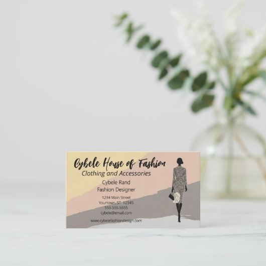 Mode Model Clothing Fashion Style Visitenkarte (Stehend Vorderseite)