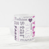 Mode Model Style Mattiert Glass Coffee Tasse Cup (Vorderseite Links)