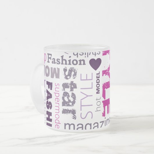 Mode Model Style Mattiert Glass Coffee Tasse Cup (Vorderseite Links)