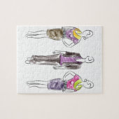 Mode-Modell-Skizzen Puzzle (Horizontal)