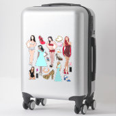 Mode-Modelle Schuhe und Schminkkunst Aufkleber (Koffer)