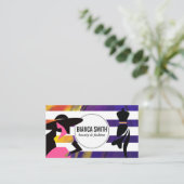 Mode-Modelle | Streifen | künstlerisch Visitenkarte (Stehend Vorderseite)