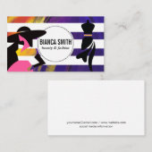 Mode-Modelle | Streifen | künstlerisch Visitenkarte (Vorne/Hinten)