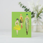 Mode-Models Postkarte (Stehend Vorderseite)