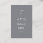 Mode-Monogramm-Schwarzes elegant Visitenkarte (Rückseite)