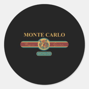 Mode Monte Carlo Monaco Urlaub Runder Aufkleber
