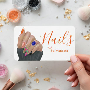 Mode-Nagel-Künstler Maniküre Branding Visitenkarte