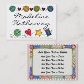 Mode/Nähen/Anstechen Visitenkarte (Vorne/Hinten)