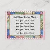 Mode/Nähen/Anstechen Visitenkarte (Rückseite)