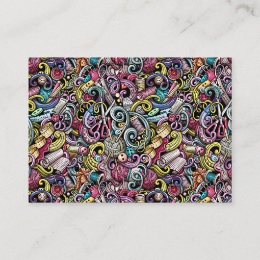 Mode, Nähen, Knittern von Visitenkarten Visitenkarte (Vorderseite)