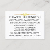 Mode, Nähen, Version der Seamstress Business Card Visitenkarte (Rückseite)