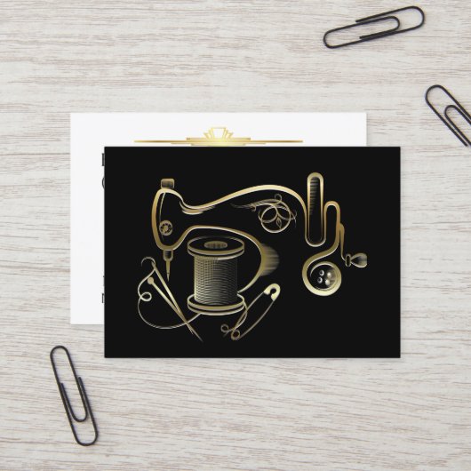 Mode, Nähen, Version der Seamstress Business Card Visitenkarte (Vorderseite/Rückseite Beispiel)