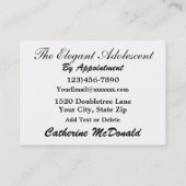 Mode/Nähkarte Visitenkarte (Rückseite)