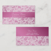 Mode-Paisley-rosa berufliches Visitenkarte (Vorne/Hinten)