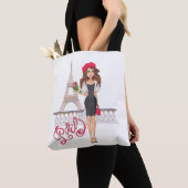 Mode-Paris-Mädchen handgemalt Tasche (Von Nahem)
