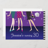 Mode-Party-Mädchen-30. Geburtstag Einladung (Vorne/Hinten)