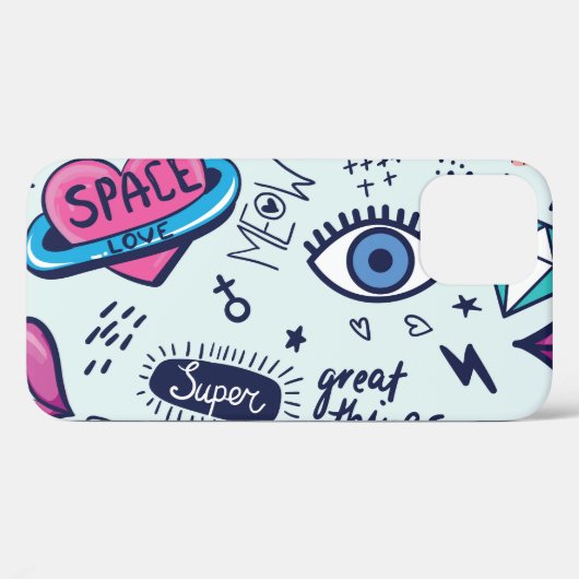 Mode Patch: Pop Art Stickers. Case-Mate iPhone Hülle (Rückseite (Horizontal))