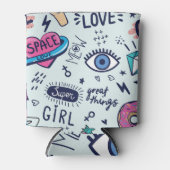 Mode Patch: Pop Art Stickers. Dosenkühler (Vorderseite)