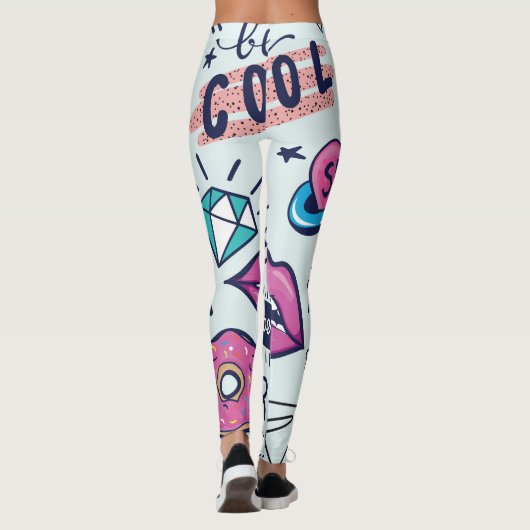 Mode Patch: Pop Art Stickers. Leggings (Rückseite)